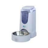 Dispensador de comida automatico para mascota de plastico blanco