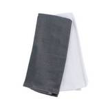 Toalla para cocina de algodón 40x60 cm blanco/gris 2 piezas