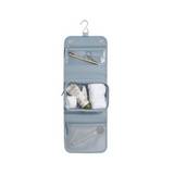 Organizador de articulos personales de cuero sintetico/nylon 26x25x14.5 cm celes