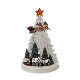 Villa navideña árbol de navidad de 30 cm 