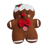 Cojin navideño 25x22 cm galleta de jengibre cafe jbxmas