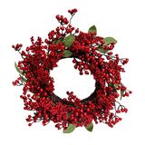 Corona navideña 50 cm bayas rojas jbxmas