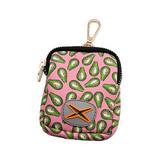 Dispensador de bolsa para desechos de mascota 10x8 cm rosado/verde aguacate