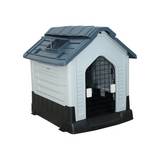Casa plastica para perro 83.8x69x76 cm techo gris