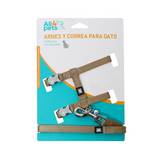 Arnes y correa para gato talla s rojo 2 piezas