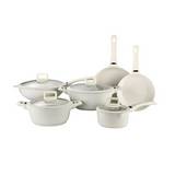 Batería de cocina crema termo xylan plus de 1o piezas