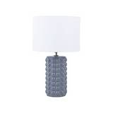 Lampara de mesa gris y blanco