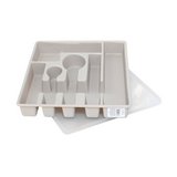 Organizador para cubiertos con tapa capuccino