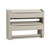 Portarollo plástico 3 compartimientos para cocina 28.3x9x36.2 cm taupe