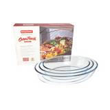 Pyrex para hornear de vidrio 25.8/30.3/35 cm 3 piezas