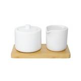 Azucarera de porcelana 9x7.5 cm blanco 3 piezas