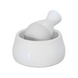Mortero de porcelana 8 cm blanco 2 piezas