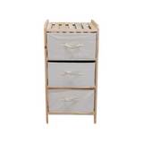 Gavetero de mdf/poliester 35x36x65 cm 3 gavetas