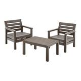 Mueble sala plastica café 3 piezas