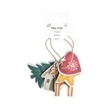 Etiquetas colgantes navideñas de 5.3 cm - set de 5 unidades