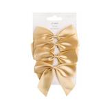 Chonga navideña 12 x 10 cm color dorado satín - set de 4 unidades