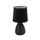Lampara de mesa 1l e12 negra cerámica