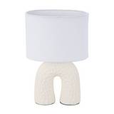 Lampara de mesa blanca ceramica 1 x e12