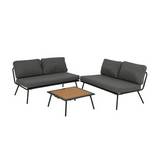 Mueble para exterior de acero 126x76x64.5 cm gris oscuro 3 piezas