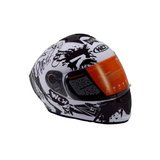 Casco para moto xl blanco y negro