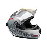 Casco doble prop gris/blanco con led talla xl