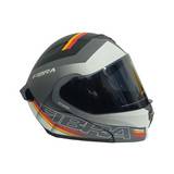 Casco doble prop gris/tricolor talla xl