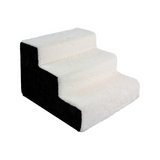 Escalera para mascota 3 peldaños 46x40x30 cm negro/blanco
