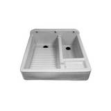 Pila plastica a pared 70 x 67 x 35 cm blanco con pileta derecha
