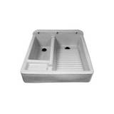 Pila plastica a pared 70 x 67 x 35 cm gris con pileta izquierda