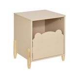 Mesa de noche infantil de mdf 35.5 x 33 x 40 cm oso beige