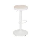 Banco para bar de acero 41.5x76 cm ilsa blanco/beige