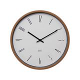 Reloj para pared analogo 35 cm blanco/café