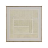 Cuadro decorativo con marco de mdf 58x58 cm idrissa beige
