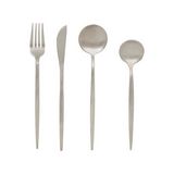 Cubiertos de acero inoxidable 22.7 cm plateado 24 piezas