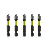 Punta atornillador phillips #2x2 pulg (50.8 mm) 5 piezas