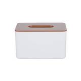 Caja organizadora para klenex de cerámica y madera