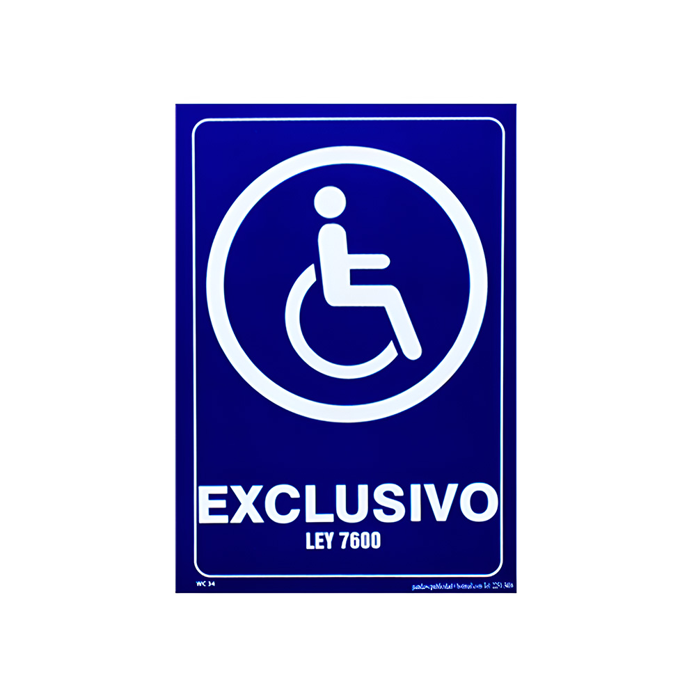 Rotulo de accesibilidad para personas con discapacidad