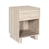 Mesa de noche mdf / metal beige 40 x 56 x 36.5 cm