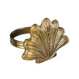Anillo para servilleta 6.5 cm estrella/concha dorado