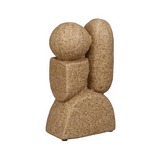Jarron decorativo de ceramica 11.5x19 cm cafe