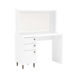 Tocador con espejo 137.5x108x47.1 cm luisiana blanco
