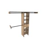 Closet de melamina con gaveta grande 2.50 m beige/negro