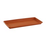 Plato rectangular terra terracota 57 x 23 cms