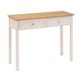 Mesa con dos cajones/mdf/100x35x80cm/mueble/marfil