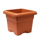 Maceta cuadrada terra terracota 33 cms plastiken 7733