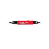 Marcador negro doble punta inkzall