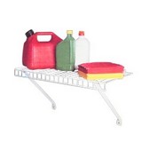 Repisa de metal blanca 12 pulg x4 pies (30.48 cmx1.21 m)