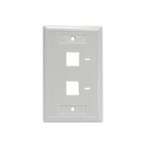PLACA DOBLE PARA TOMA RJ45 BLANCA