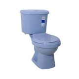Inodoro redondo azul claro 2 pzas