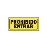 Rotulo prohibido entrar 15x36 cm